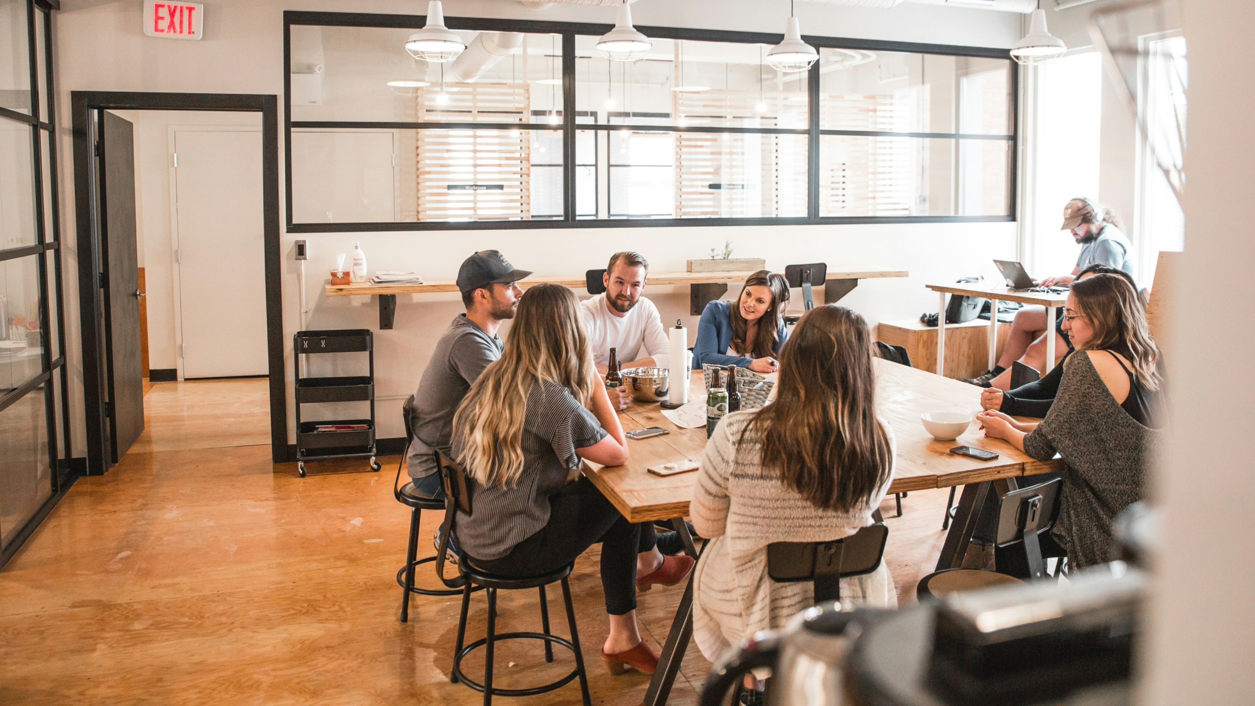 People gathered around a meeting table